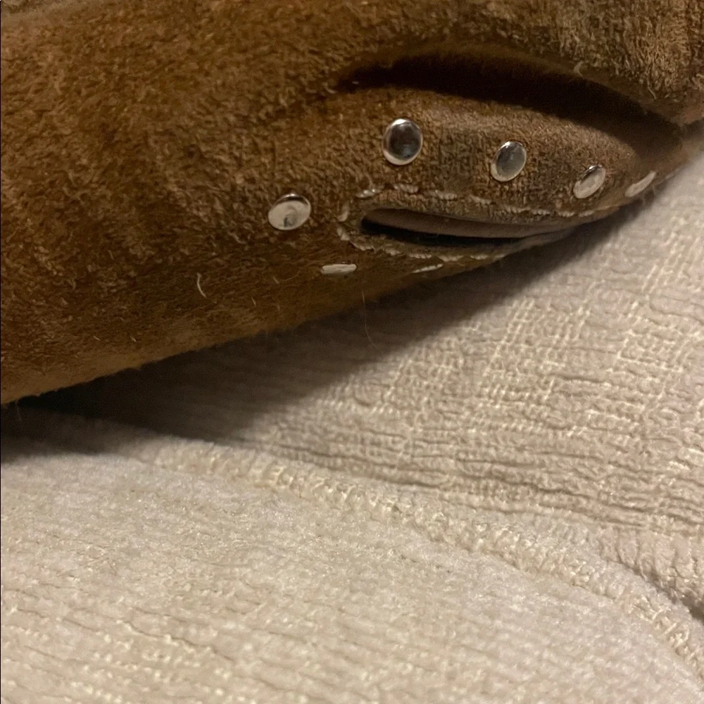 Michael Kors Brown Suede and Leather Tote Bag - Picture 14 of 16